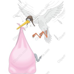 Whimsical Stork Delivery
