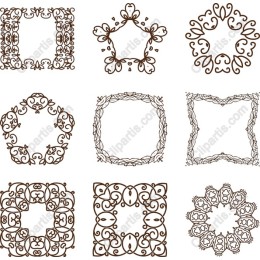 Elegant Hand-Drawn Frame Set