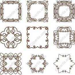 Floral Decorative Frames Set