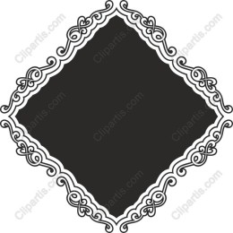 Elegant Diamond-Shaped Ornate Frame