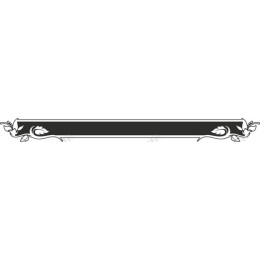 Black and White Floral Border