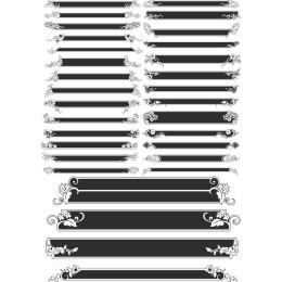 Elegant Floral Border Clipart Set