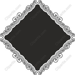 Elegant Diamond-Shaped Frame with Ornate Borders
