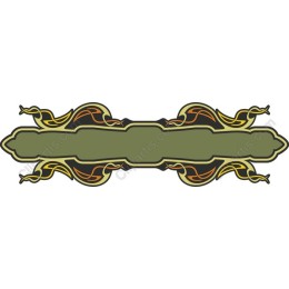 Vintage Decorative Banner with Intricate Leaf Patterns
