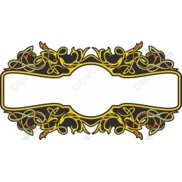 Ornate Decorative Banner with Customizable Text Area