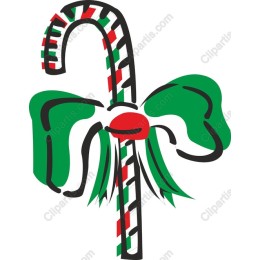 Candy Cane with Bow