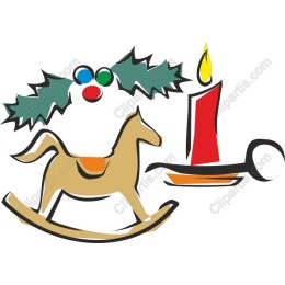 Whimsical Rocking Horse and Clown