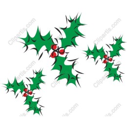 Holly Leaves and Berries