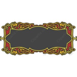 Ornamental Frame in Red and Gold