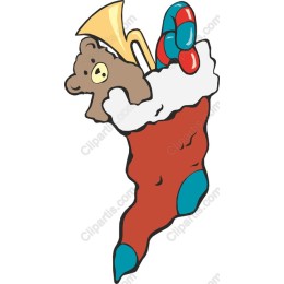 Festive Teddy Bear Holiday Stocking