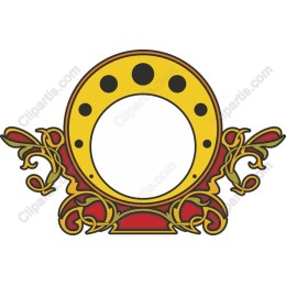 Vintage Ornate Circular Frame Clipart