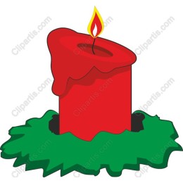 Festive Red Candle