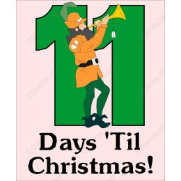 11 Days 'Til Christmas Trumpet Player