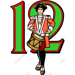Colonial Drummer with Number 12