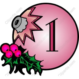Pink Christmas Ornament with Holly