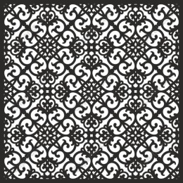 Elegant Ornate Black-and-White Pattern