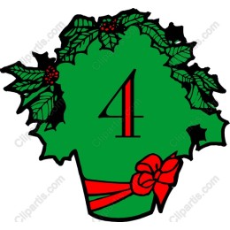 Festive Pot with Number 4