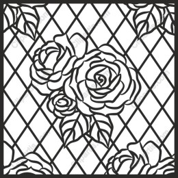 Roses and Diamond Pattern