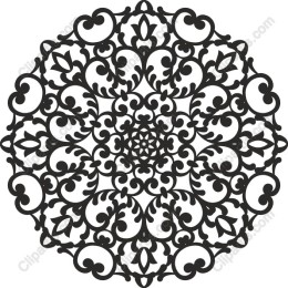 Intricate Black Floral Mandala