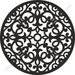 Elegant Floral Circular Ornament