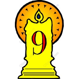 Vibrant Candle Number 9