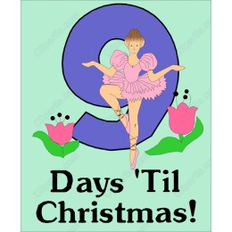 9 Days 'Til Christmas Ballet Dancer