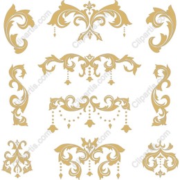 Ornate Golden Flourishes Set