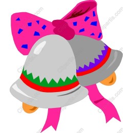 Festive Bells with Colorful Bow