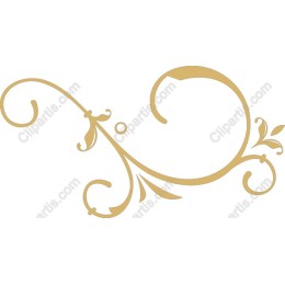 Elegant Golden Floral Ornament