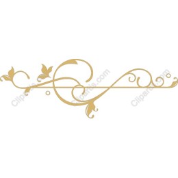 Golden Floral Decorative Divider
