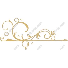Gold Floral Swirl Ornament