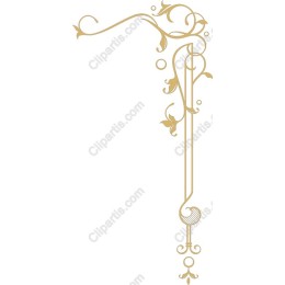 Elegant Golden Floral Border