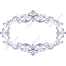 Elegant Ornate Blue Border