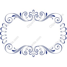 Elegant Blue Border Clipart