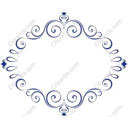 Blue Swirl Decorative Frame