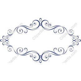 Elegant Blue Decorative Frame