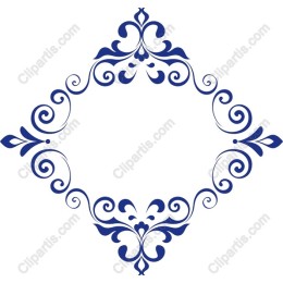 Ornate Blue Frame