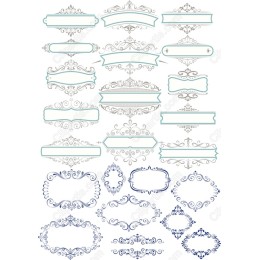 Elegant Decorative Frames and Banners Set