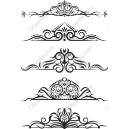 Elegant Ornate Decorative Borders Set