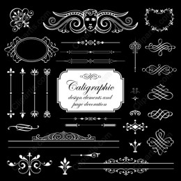 Caligraphic Elements and Page Decoration Collection