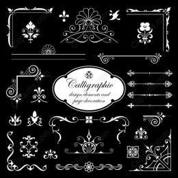 Elegant Calligraphic Elements Set