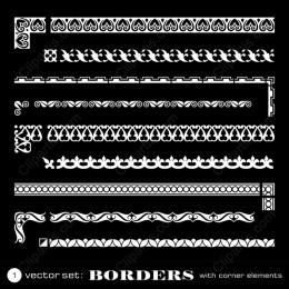 Elegant Border Set with Corner Elements