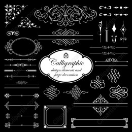 Calligraphic Elements & Page Decoration Set