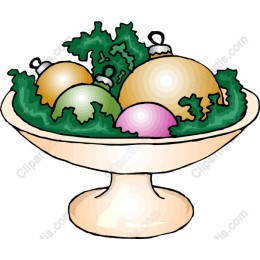 Holiday Ornaments in Bowl