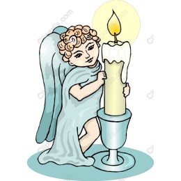 Enchanted Angel and Candle
