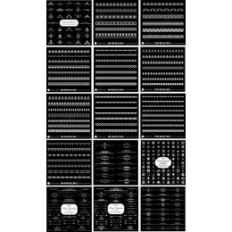 Calligraphic Border Elements Set