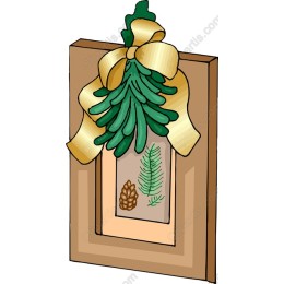 Charming Decorative Frame with Foliage and Bow