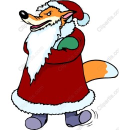 Whimsical Fox Santa