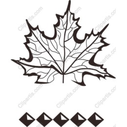 Elegant Maple Leaf with Geometric Pattern