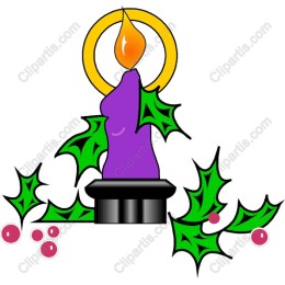 Festive Candle and Holly